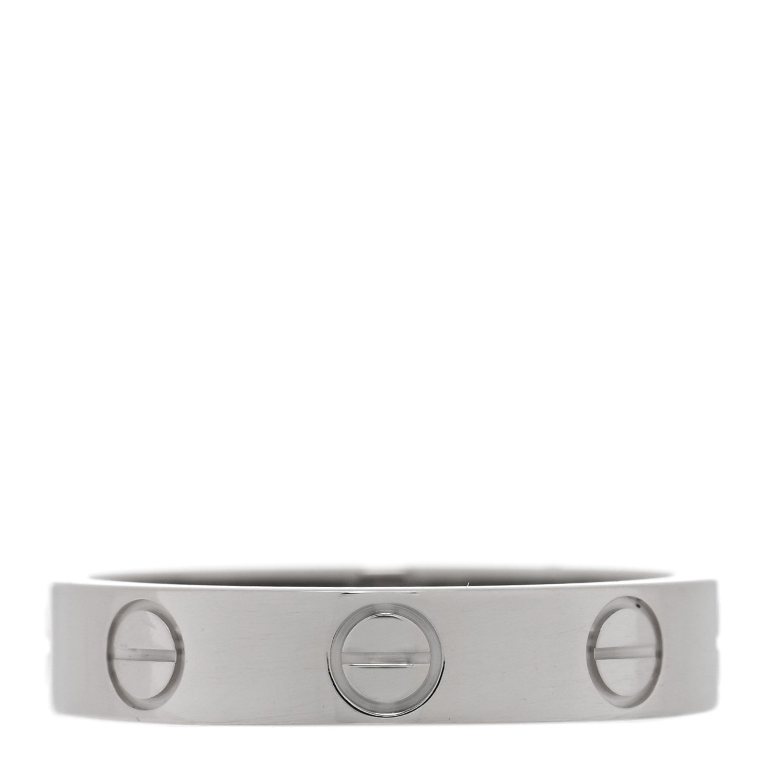 Cartier 18K White Gold 3.5mm LOVE Wedding Band Ring 49 4.75 3 of 4