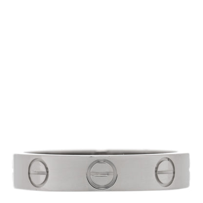 Cartier 18K White Gold 3.5mm LOVE Wedding Band Ring 49 4.75 3 of 4