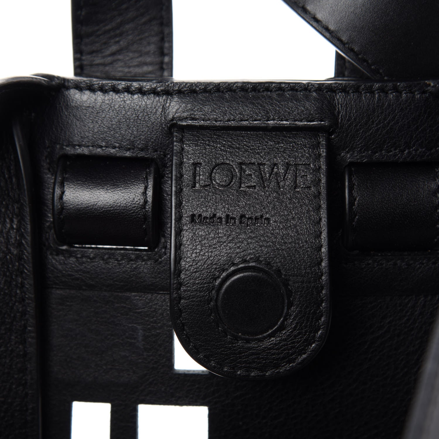 Loewe Calfskin Medium Tulip Hammock Shoulder Bag Black 9 of 11
