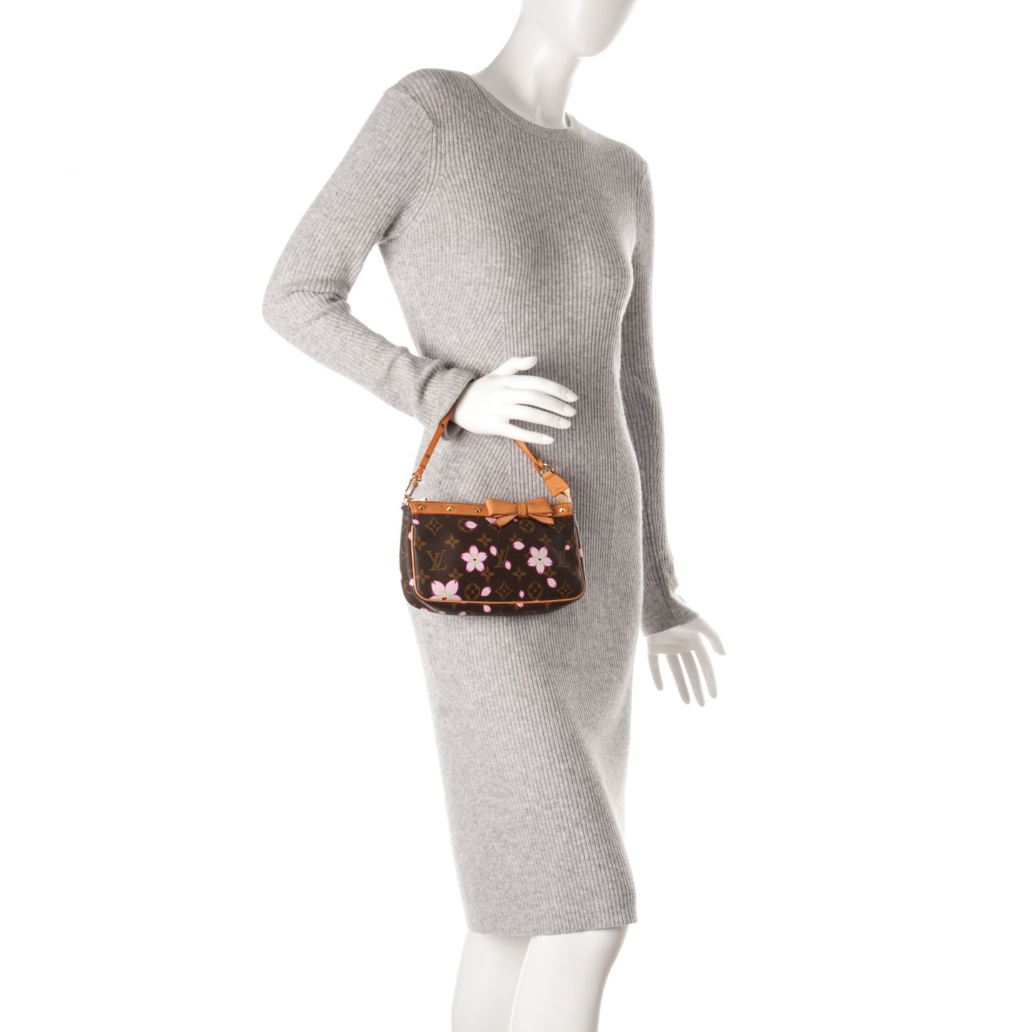 Monogram Cherry Blossom Pochette Accessories Brown