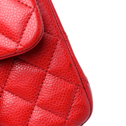 Chanel Caviar Quilted Mini Square Flap Red 12 of 14
