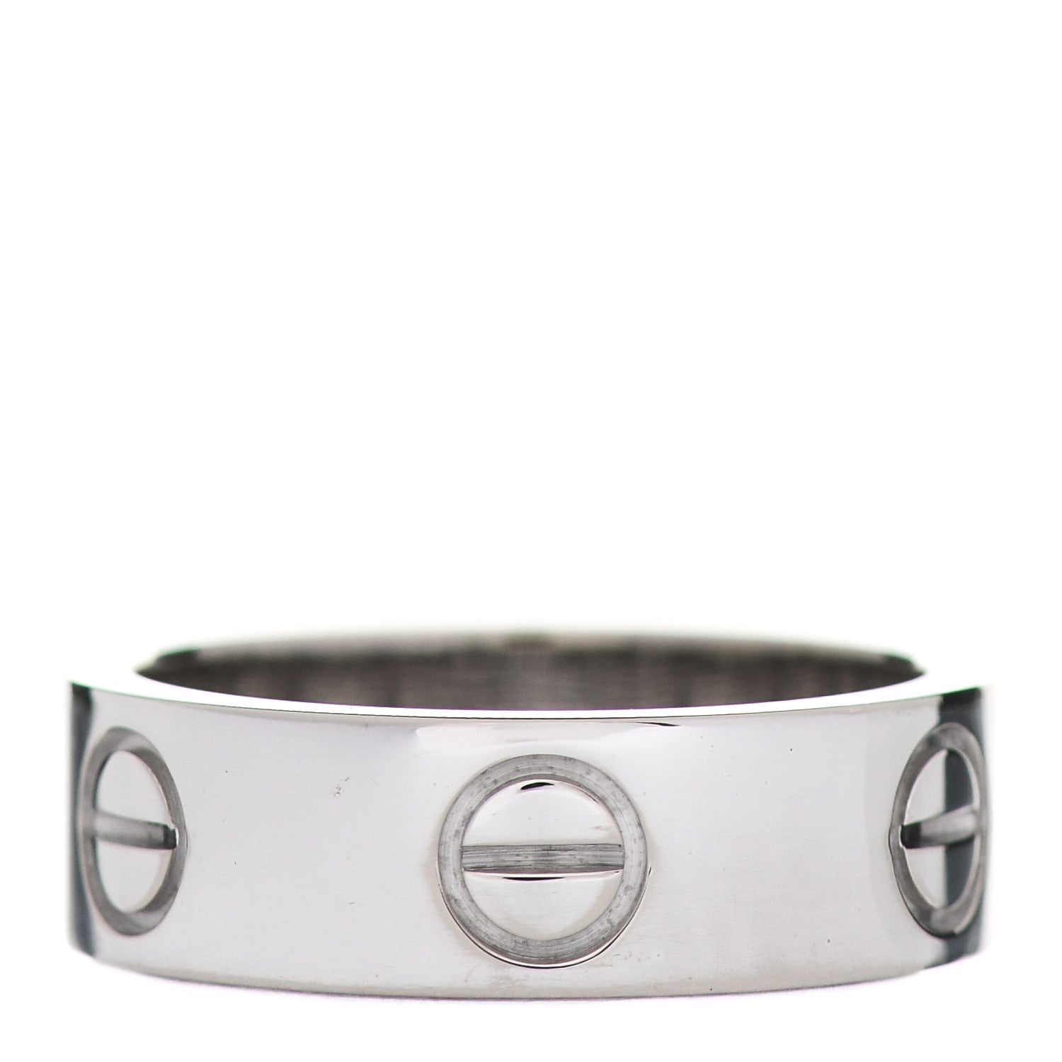 Cartier 18K White Gold 5.5mm LOVE Ring 49 4.75 3 of 5