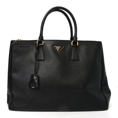 Prada Saffiano Lux Large Galleria Double Zip Tote Black 1 of 9