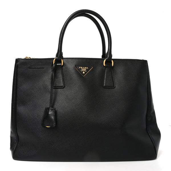 PRADA ガレリア Prada Saffiano Lux Large Galleria Double Zip Tote Black 1905193