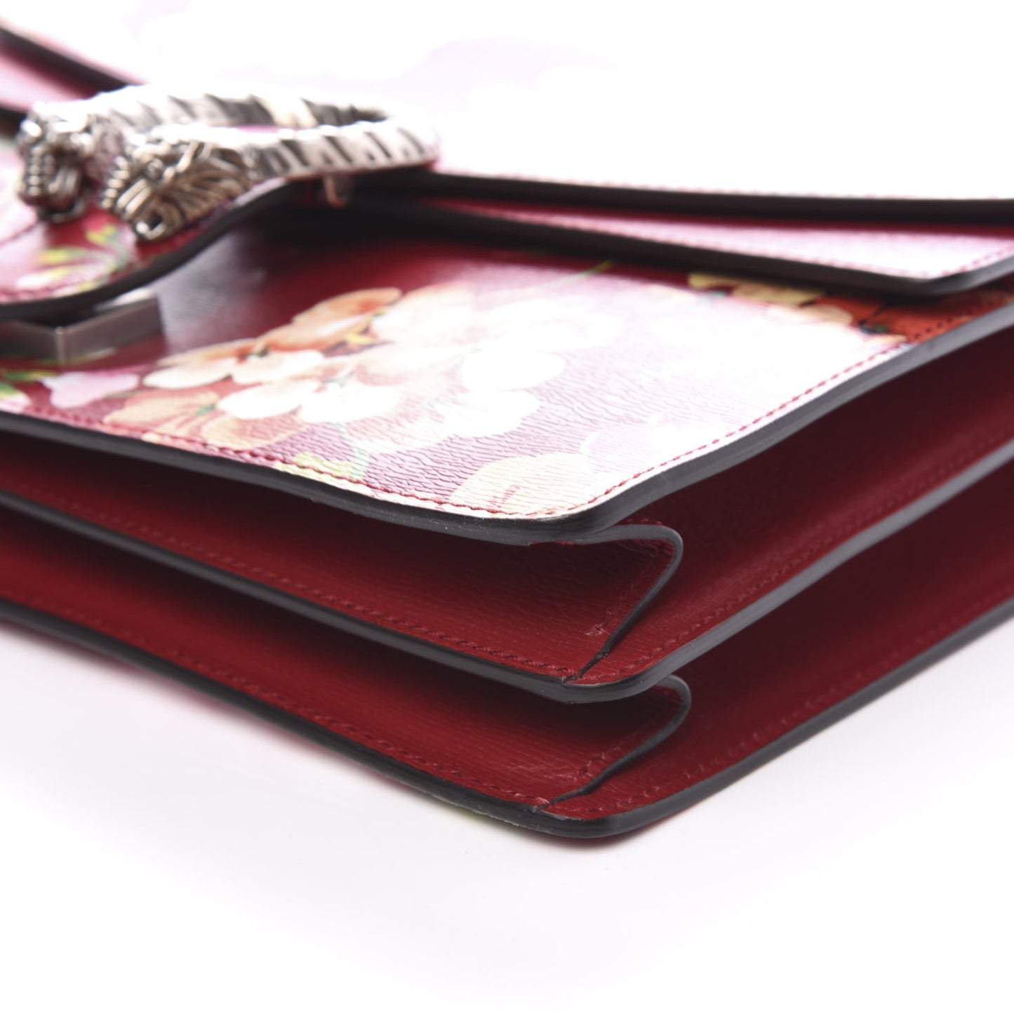 Calfskin Blooms Print Medium Dionysus Shoulder Bag Romantic Cherry Multicolor