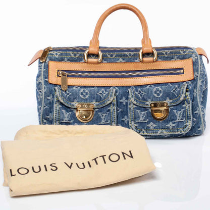 Louis Vuitton Monogram Denim Neo Speedy Blue 4 of 9