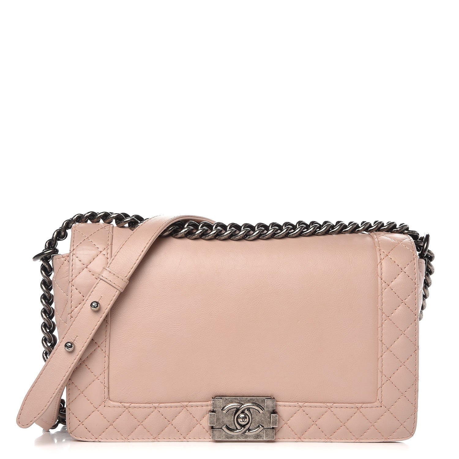 Chanel Calfskin New Medium Boy Reverso Flap Light Pink 1 of 13