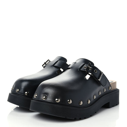 Christian Dior Calfskin Diorquake Buckled Lug Sole 15mm Clogs 36 Black 2 of 8