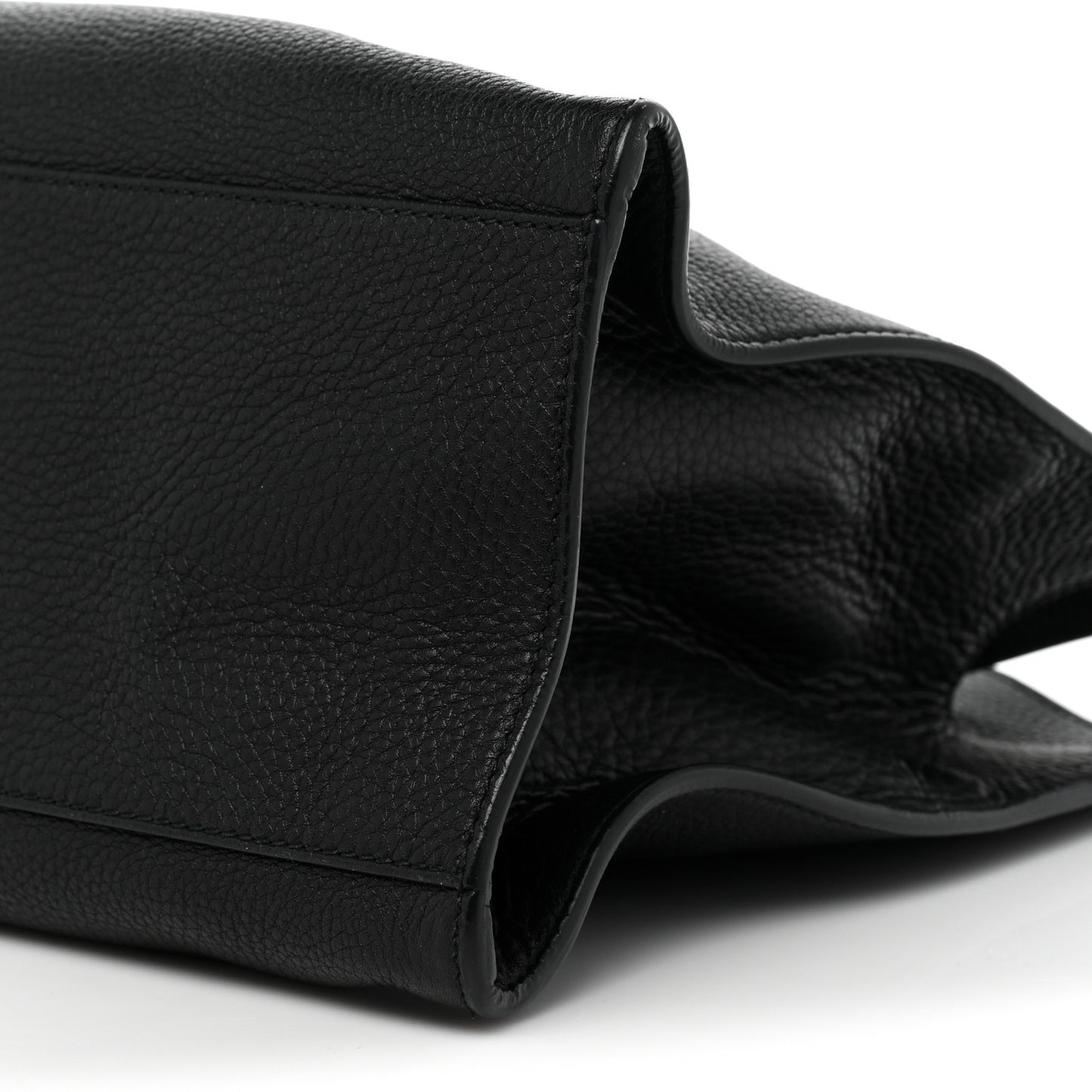 Calfskin Medium Bamboo Daily Shopper Black
