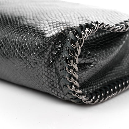 Stella McCartney Metallic Snake Print Small Falabella Tote Ruthenium 8 of 10