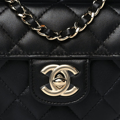 Chanel Lambskin Quilted CC In Love Heart Clutch With Chain Black 8 of 10