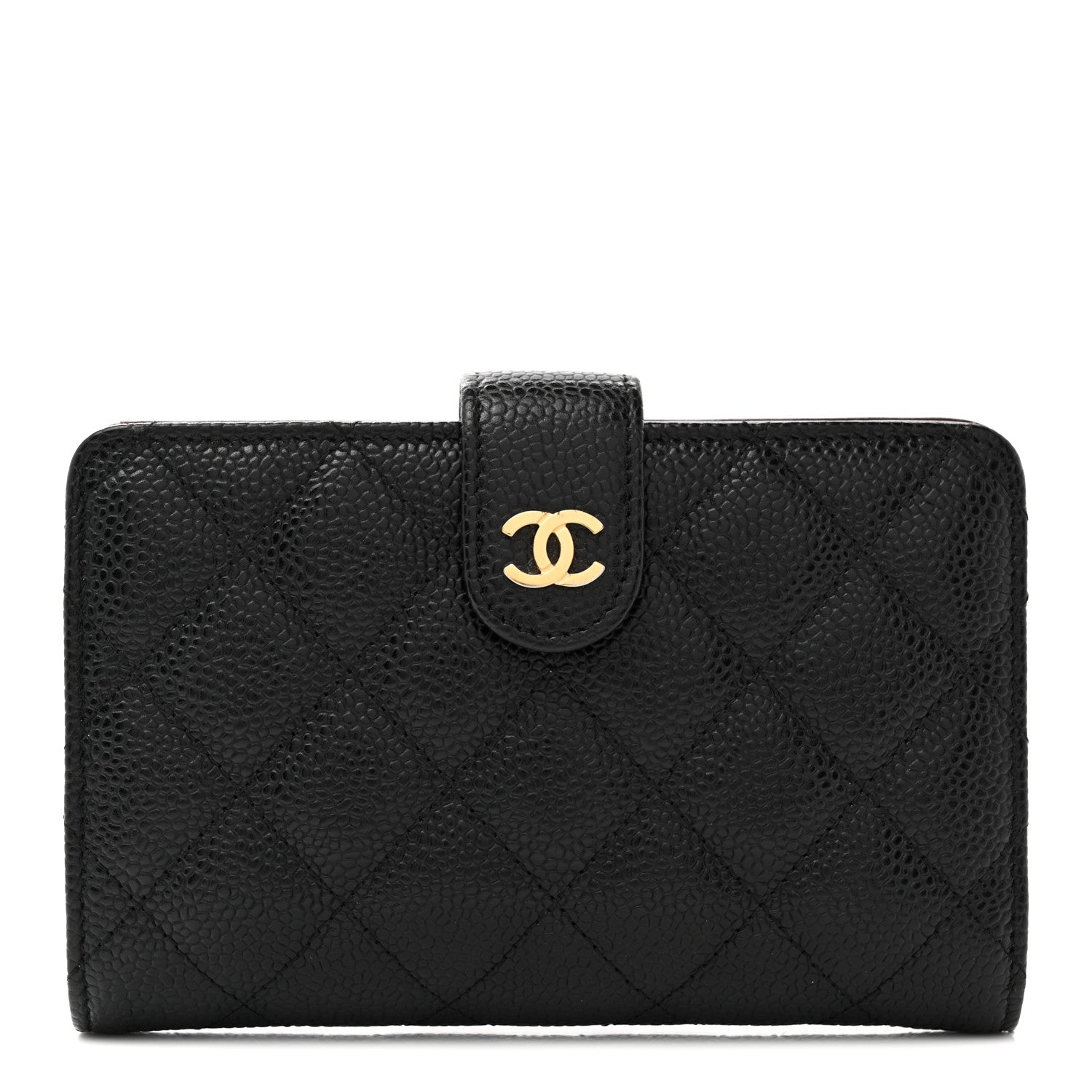 Chanel Caviar Quilted Zipped Pocket Wallet Black 1 of 9