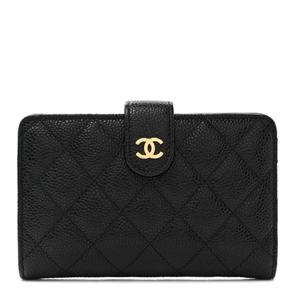 Chanel Caviar Quilted Zipped Pocket Wallet Black 1 of 9