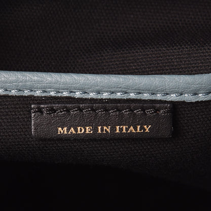 Burberry Calfskin Medium Bi-Color Banner Tote Celadon Blue Turquoise 7 of 9