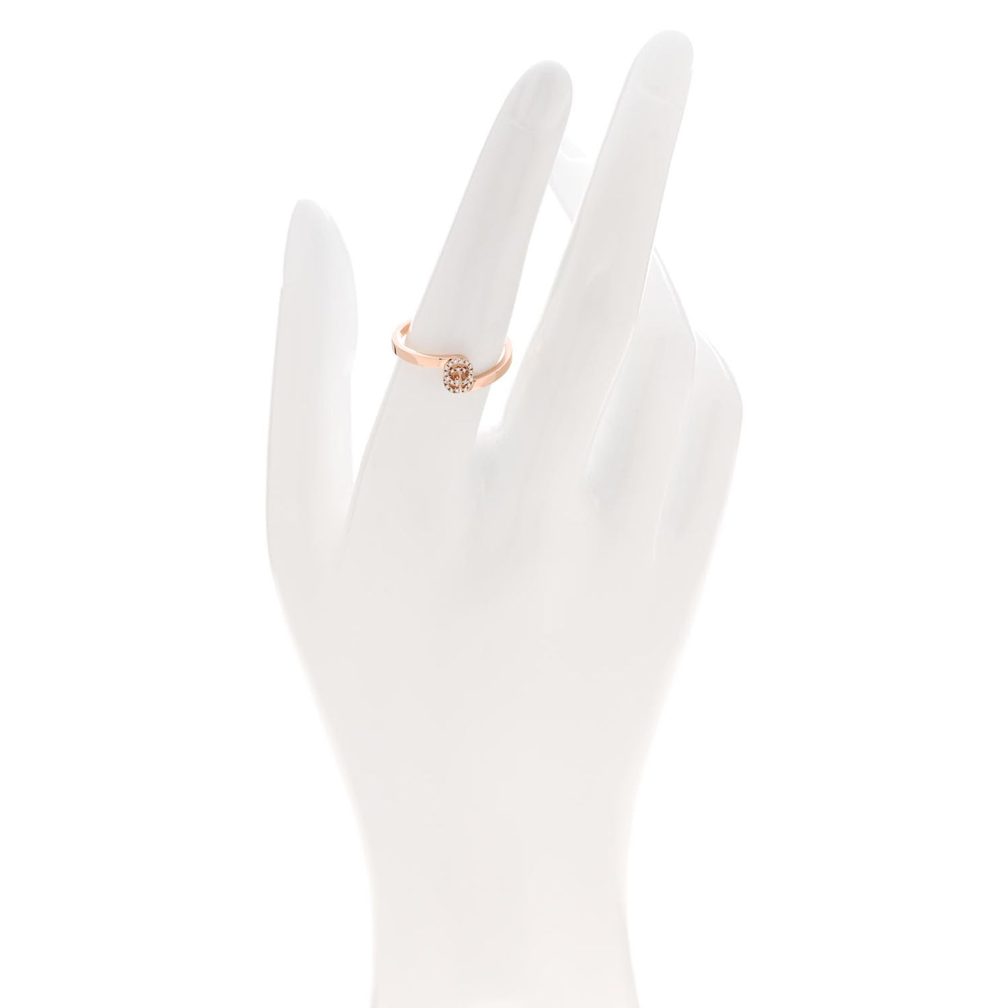 18K Rose Gold Diamond GG Running Ring 55 7.25