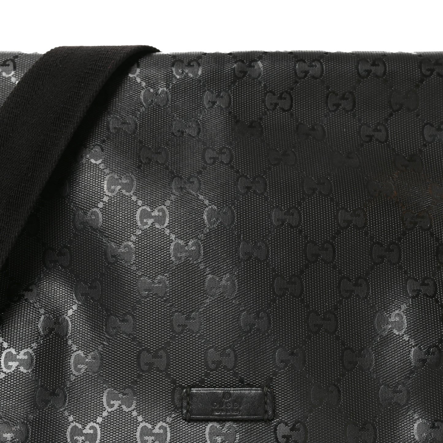 Imprime Monogram Medium Double Buckle Flap Messenger Bag Black