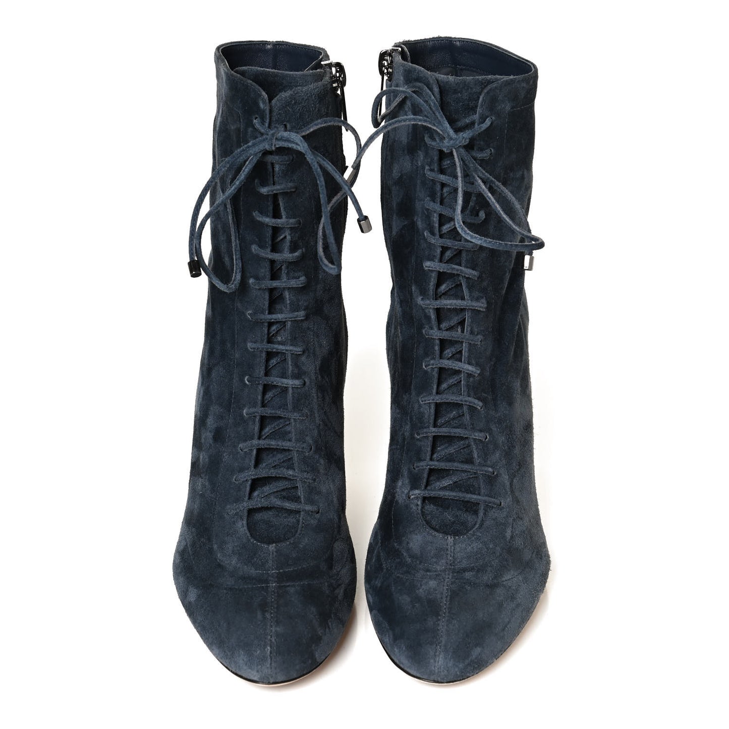 Cashmere Suede Daize 85 Lace Up Booties 39 Stormy Blue