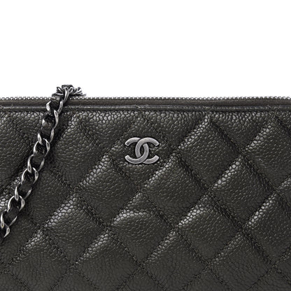 Chanel Caviar Quilted Small Clutch With Chain Dark Charcoal 11 of 12