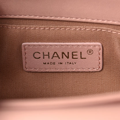 Chanel Tweed Calfskin Quilted CC Box Flap Pink Multicolor 6 of 10