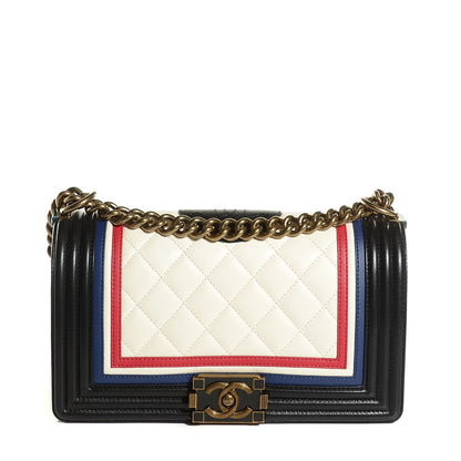 Chanel Lambskin Quilted Medium Crest Embellished Boy Flap Multicolor 1 of 8