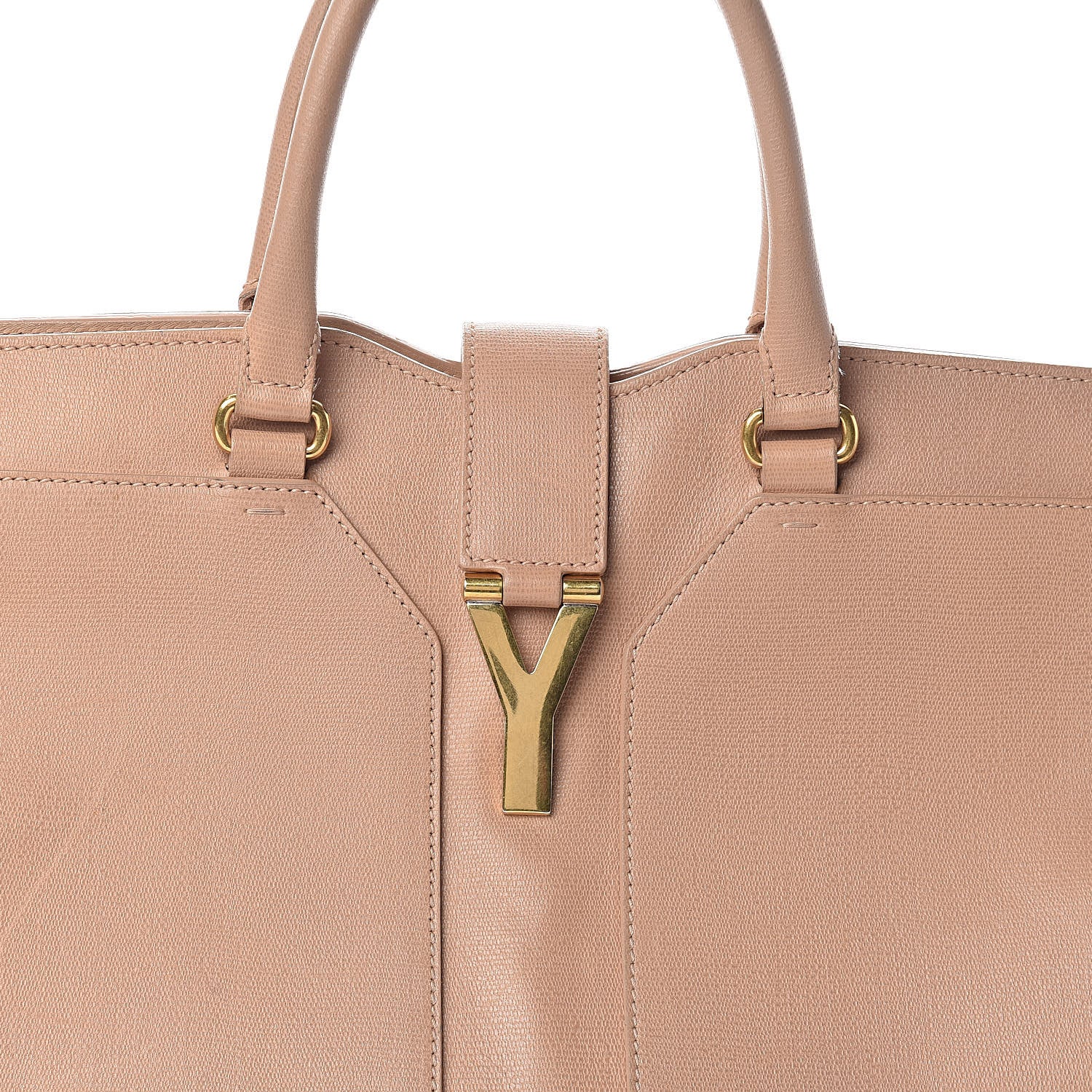 Saint Laurent Textured Calfskin Large Cabas ChYc Beige 7 of 13