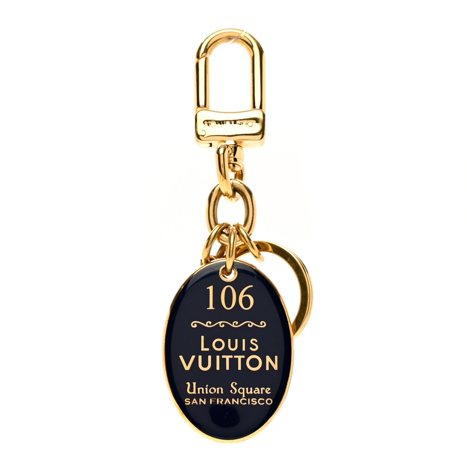 Louis Vuitton Enamel 106 Union Square San Francisco Maizeon Key Holder Navy 1 of 3