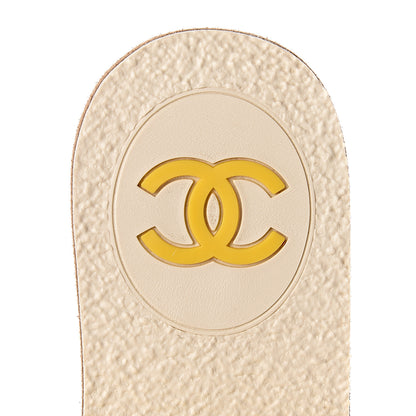 Chanel Jelly CC Thong Sandals 38 Yellow 5 of 8