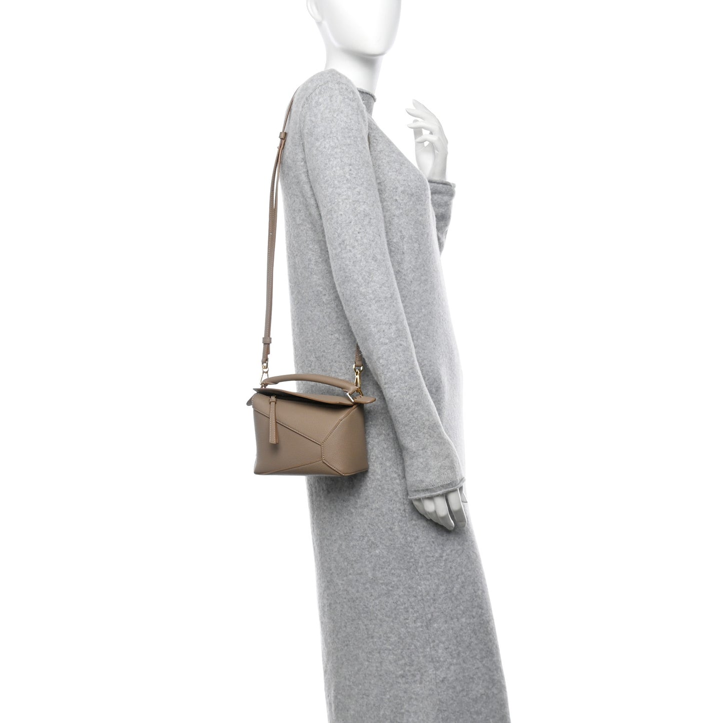 Calfskin Mini Puzzle Edge Bag Sand