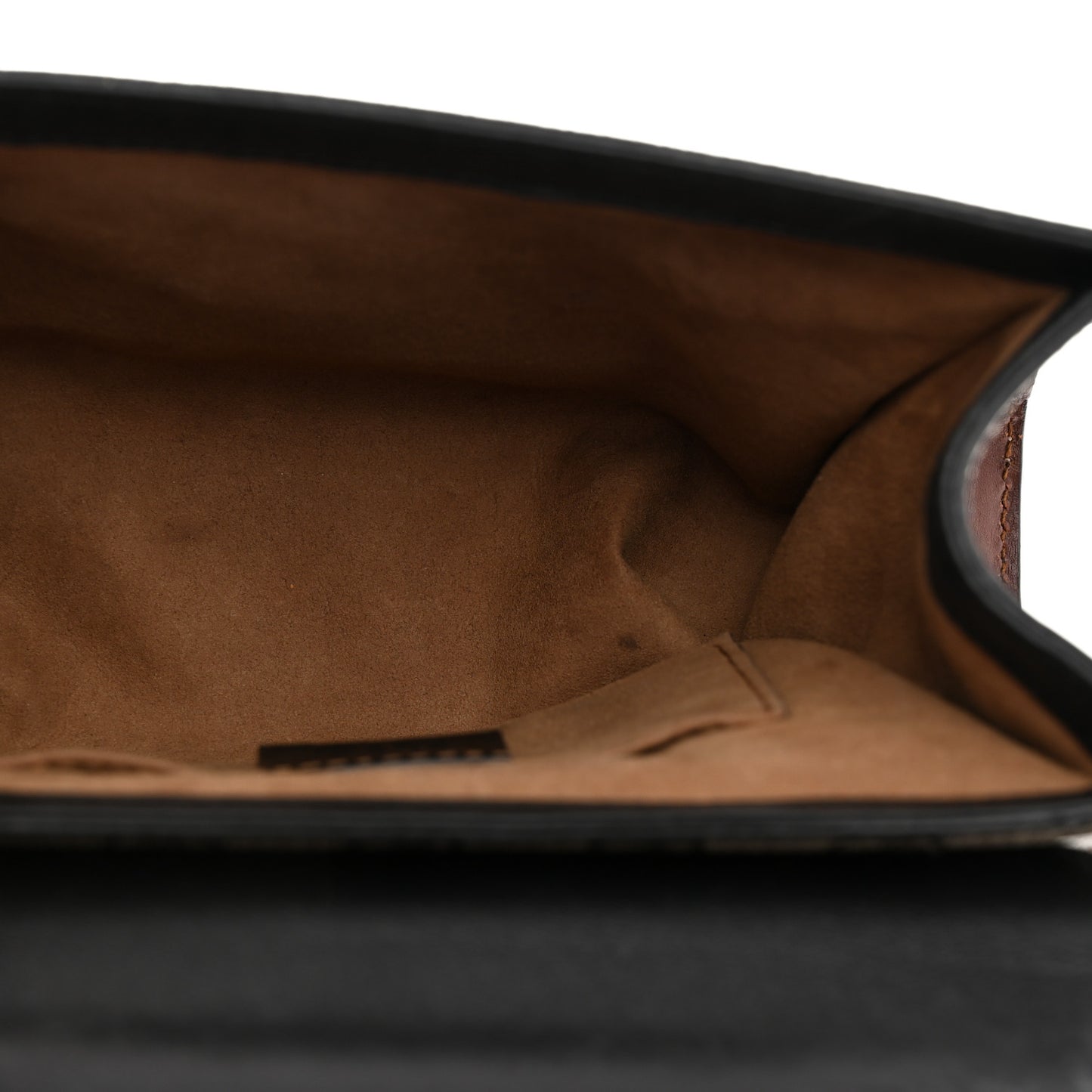 GG Supreme Monogram Calfskin Small Padlock Shoulder Bag Beige Black Cuir