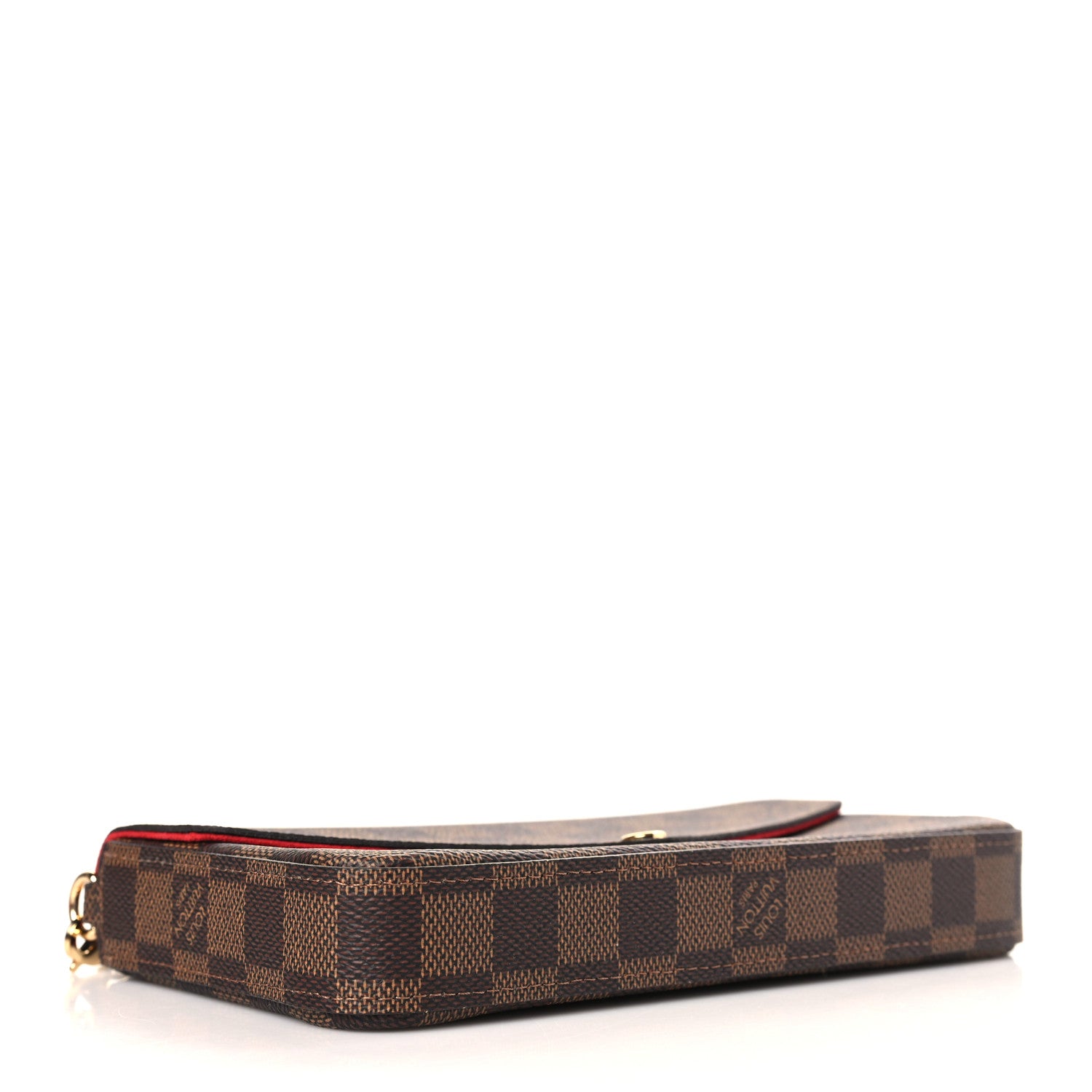 Louis Vuitton Damier Ebene Pochette Felicie Chain Wallet 5 of 9