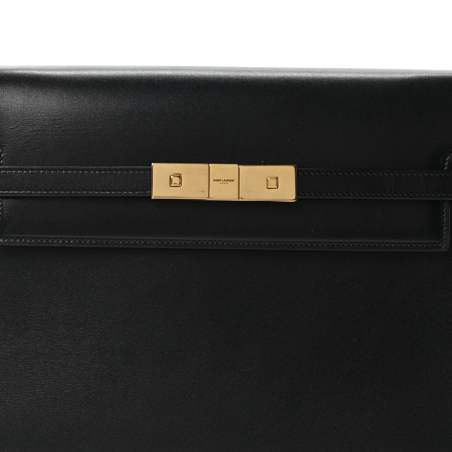 Smooth Calfskin Manhattan Shoulder Bag Black