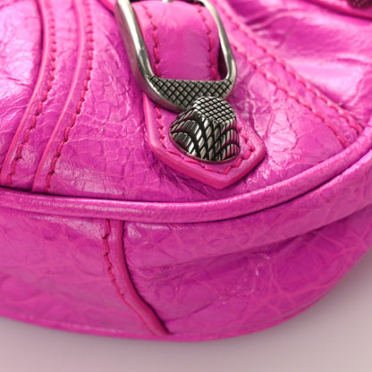 Balenciaga Agneau Arena Le Cagole Mini Purse With Chain Lipstick Pink 8 of 10