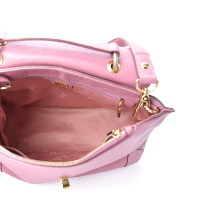 MCM Calfskin Studded Crossbody Pink 5 of 9