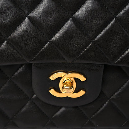 Chanel Lambskin Quilted Medium Double Flap Black 20 of 21