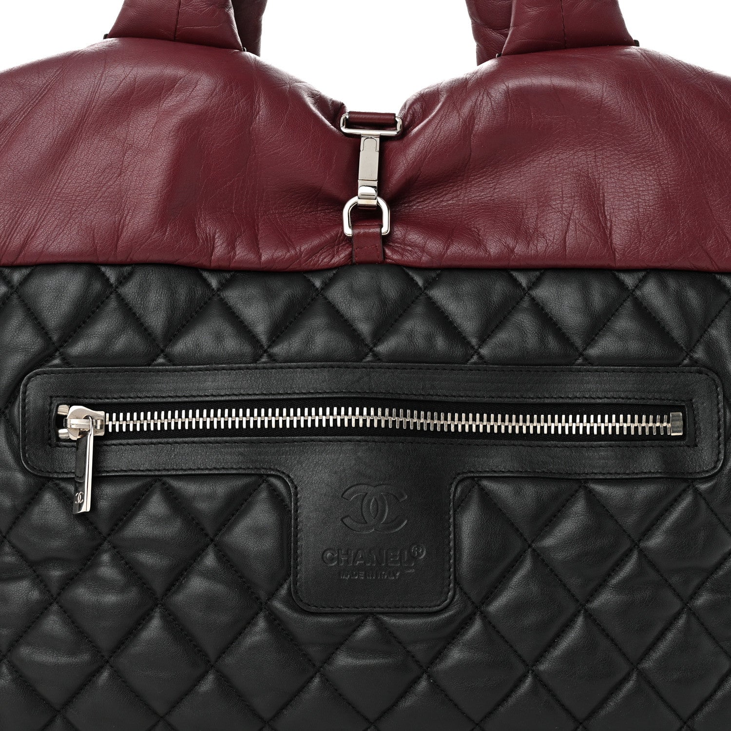 Chanel Lambskin Quilted Medium Coco Cocoon Reversible Tote Black 12 of 19