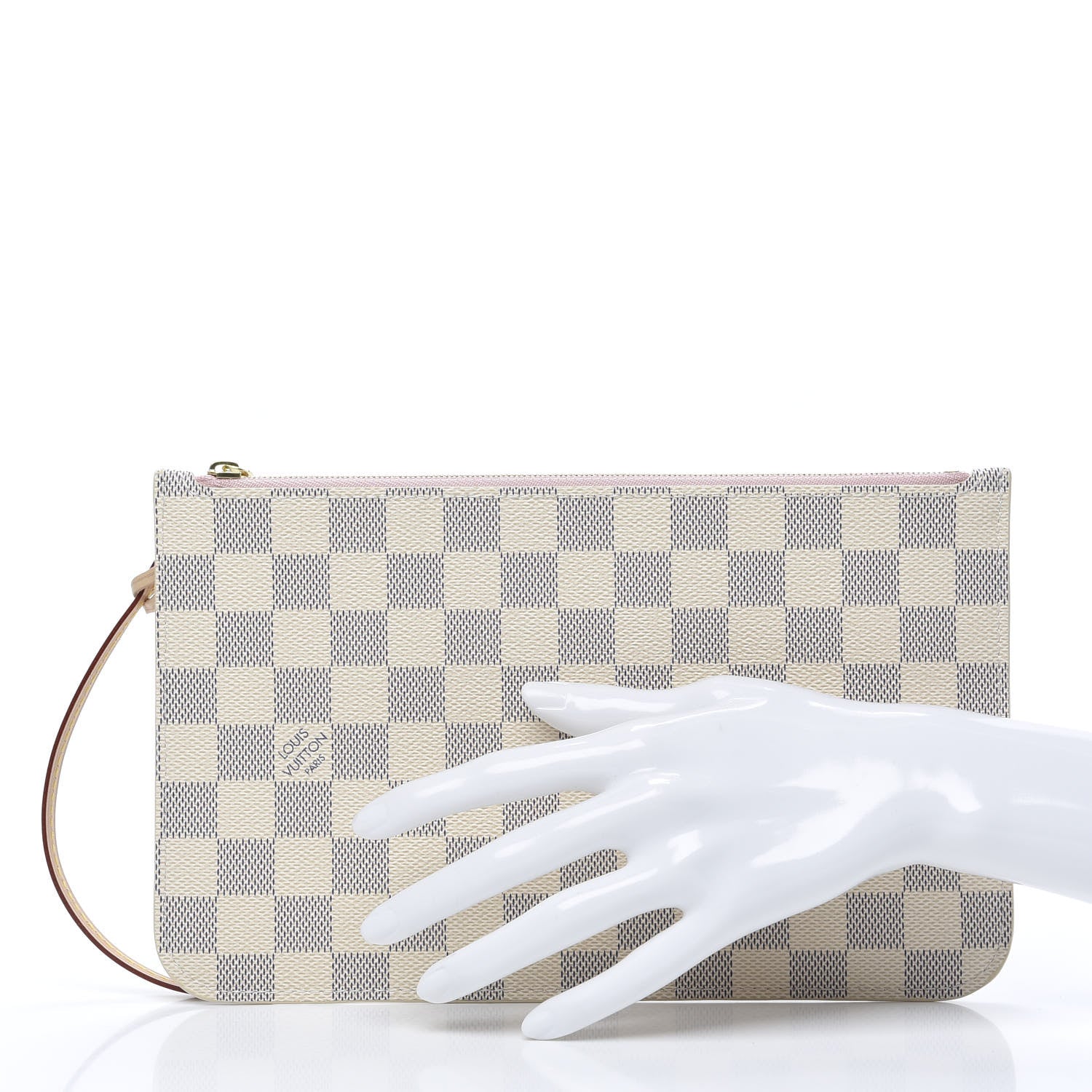 Louis Vuitton Damier Azur Neverfull MM GM Pochette Rose Ballerine 2 of 8