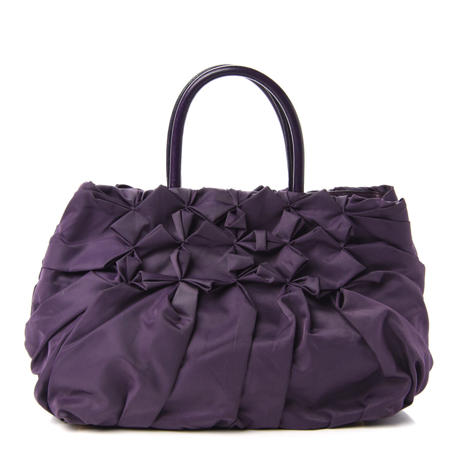 Prada Tessuto Nylon Origami Pleated Handbag Mirtillo 1 of 9