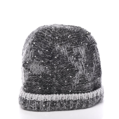 Louis Vuitton Monogram Glitter Sunset Beanie Hat Grey 2 of 4