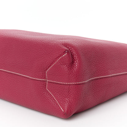 Hermes Taurillon Clemence Double Sens 36 Reversible Tote Rubis Bougainvillea 14 of 15