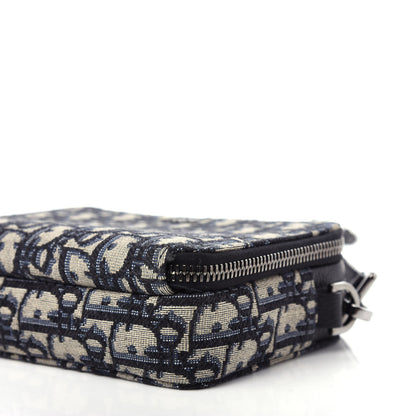 Christian Dior Oblique Pouch Navy Blue 10 of 12