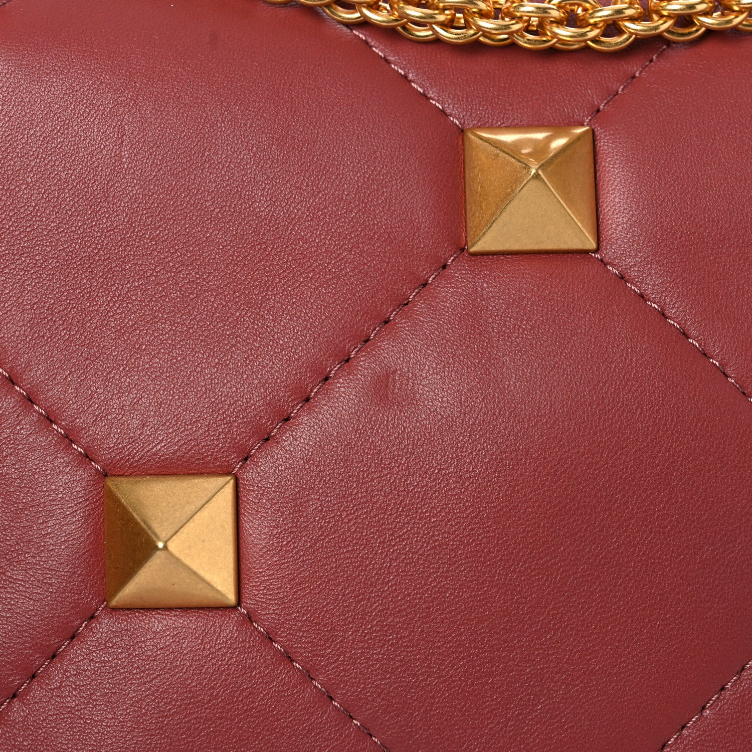 Valentino Garavani Nappa Medium Roman Stud Shoulder Bag Gingerbread 11 of 13