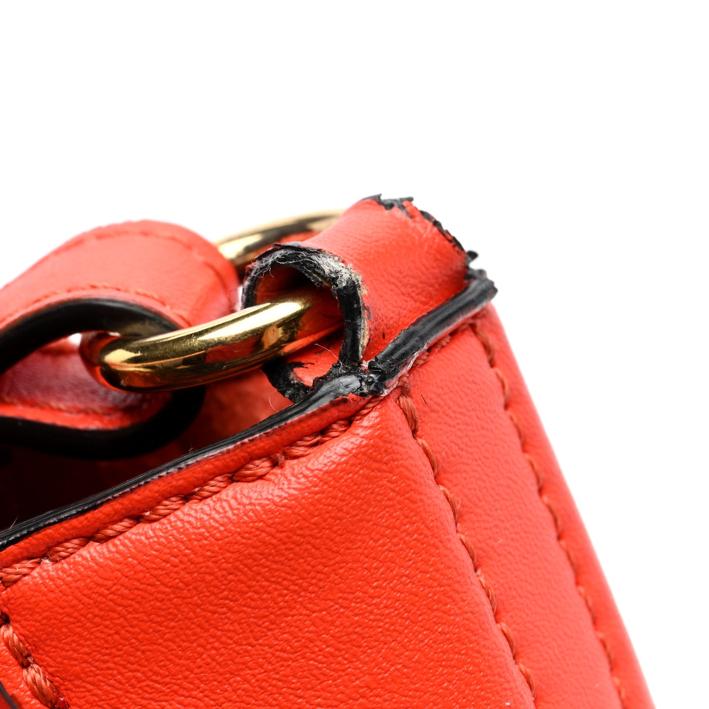 Eco Alter Nappa Perforated Logo Mini Crossbody Orange