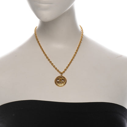 Chanel Sunburst Cutout CC Necklace Gold 2 of 4