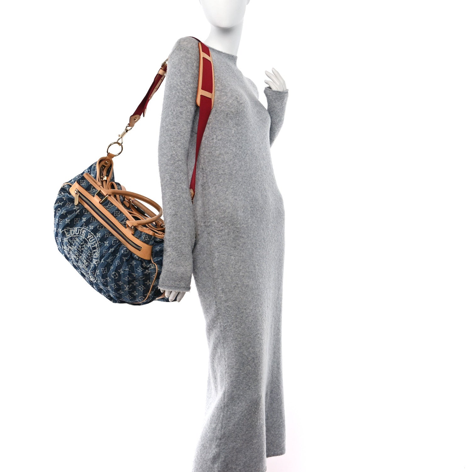 Louis Vuitton Denim Raye Cabas GM 2 of 14