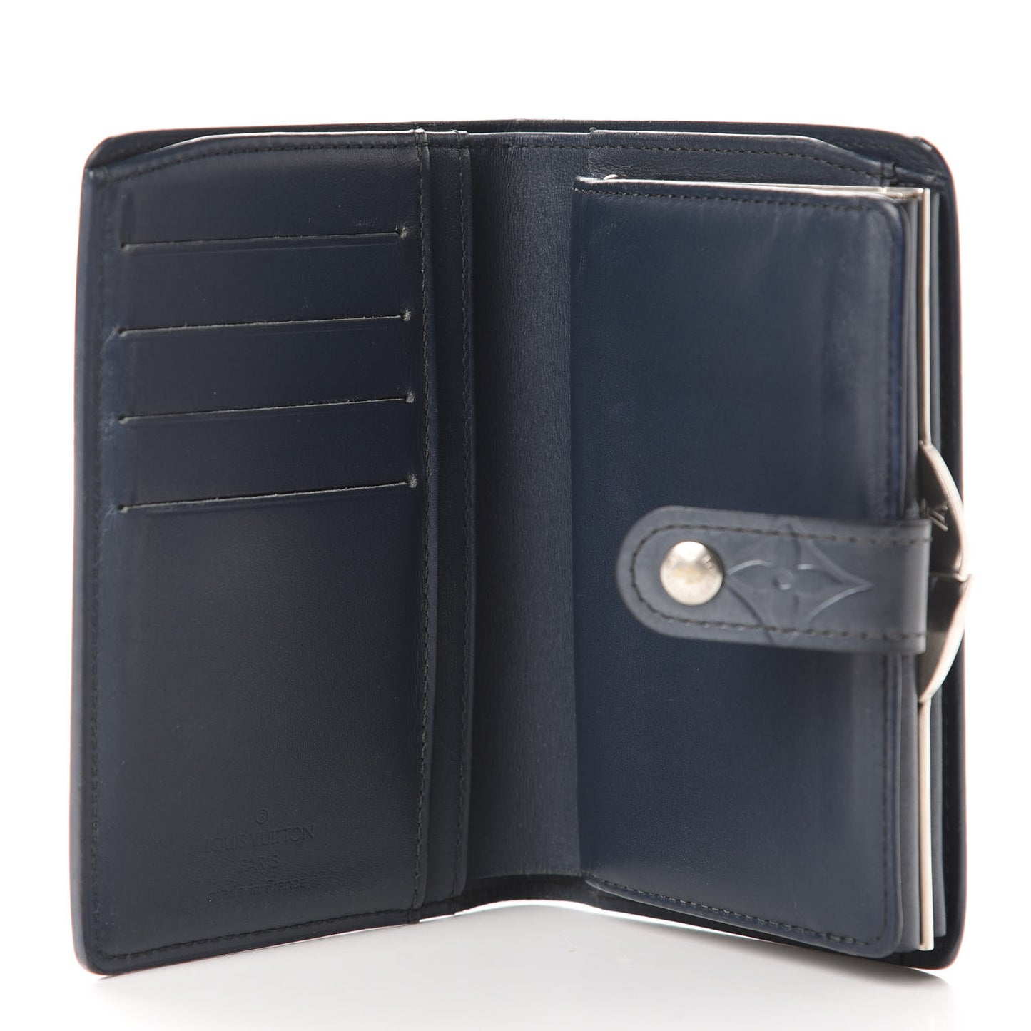 Mat Monogram French Purse Wallet Blue