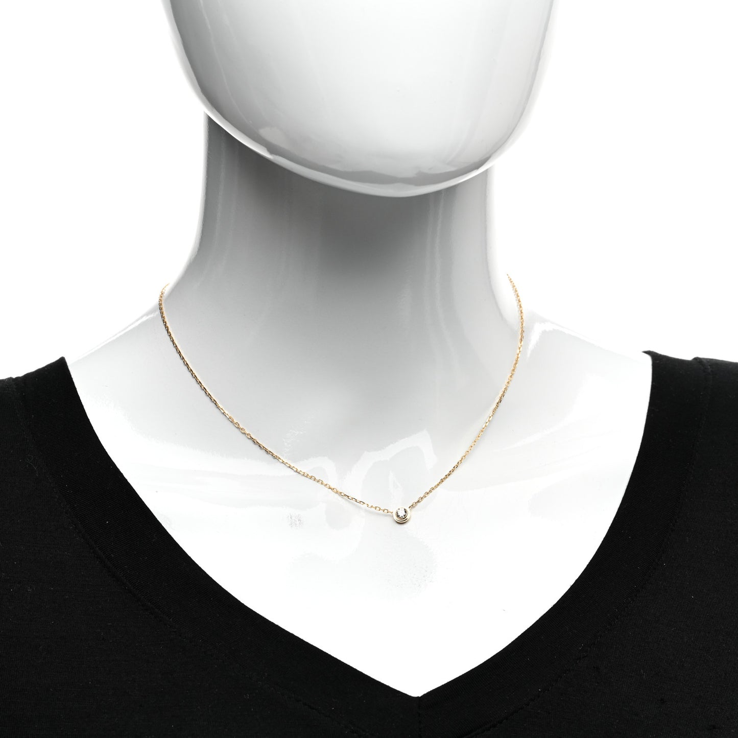 18K Yellow Gold Diamond LM D'Amour Pendant Necklace