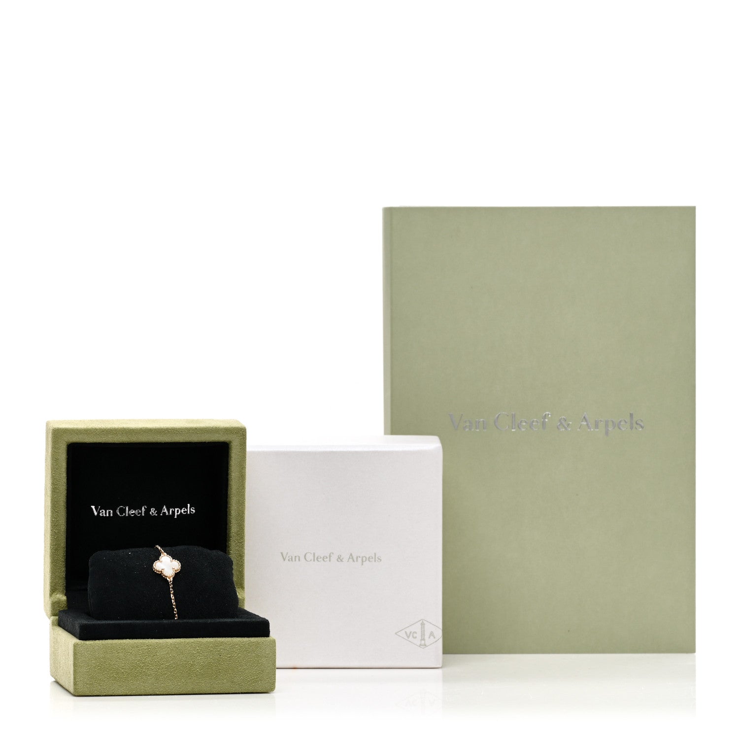 Van Cleef & Arpels 18K Yellow Gold Mother of Pearl Sweet Alhambra Bracelet 5 of 5