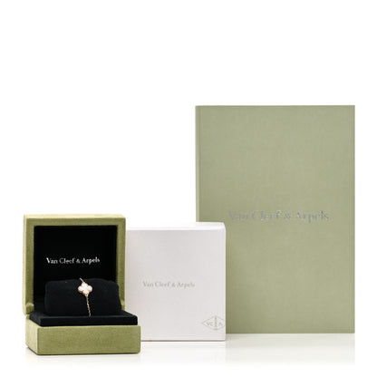 Van Cleef & Arpels 18K Yellow Gold Mother of Pearl Sweet Alhambra Bracelet 5 of 5
