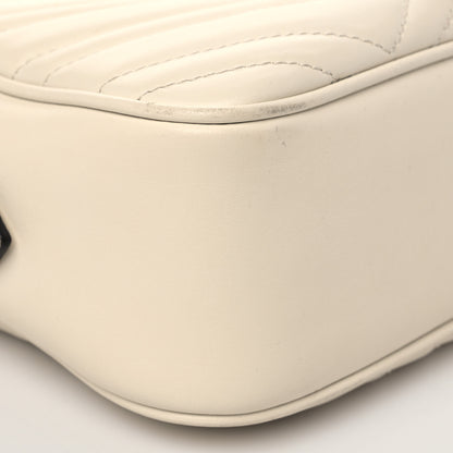 Gucci Calfskin Matelasse Small GG Marmont Chain Shoulder Bag White 8 of 9