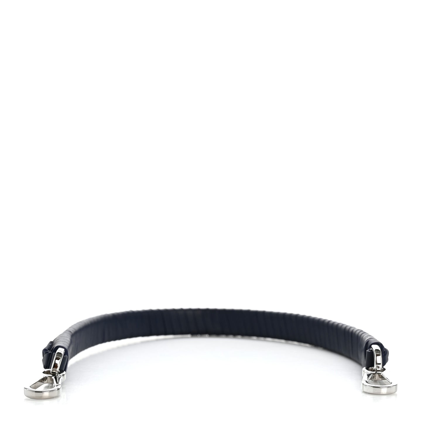 Calfskin Spiral Woven Short Strap Blue